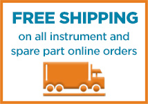 FREE SHIPPING on all instrument and spare part online orders