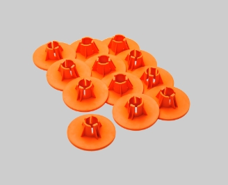 Flange for installation of plastic tubes into fresh concrete, 12pcs, for HMP44 and HMP40S probes