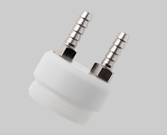 Flow-through adapter with gas ports for GMP251