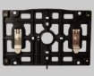 Installation plate with DIN rail clips