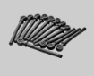 Long rubber plugs for installation into fresh concrete, 12 pcs, for HMP44 and HMP40S probes